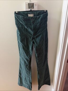 We The Free Dark Green Corduroy Flare Pants